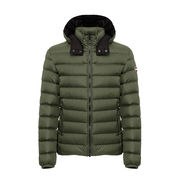 FULL ZIP DOWN JACKET WITH DETACHABLE HOOD Man Matcha nero FULL ZIP DOWN JACKET WITH DETACHABLE HOOD Man Matcha nero