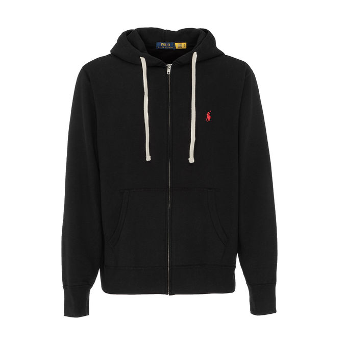 FULL ZIP HOODIE Man Black