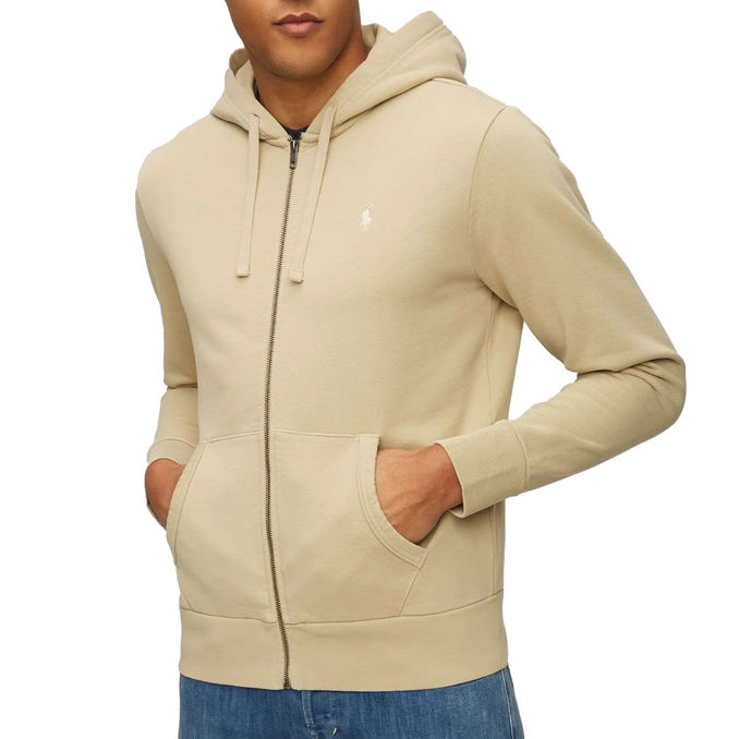 FULL ZIP HOODIE Man Costal Beige