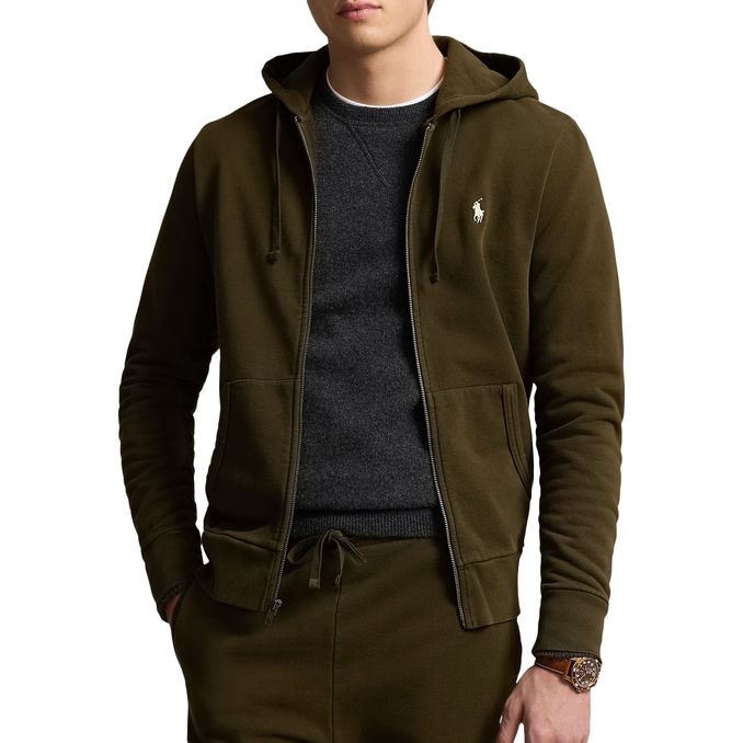 FULL ZIP HOODIE Man Dark Loden
