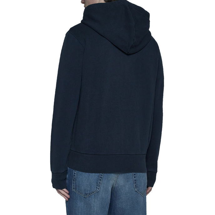 FULL ZIP HOODIE Man Faded Black Canvas