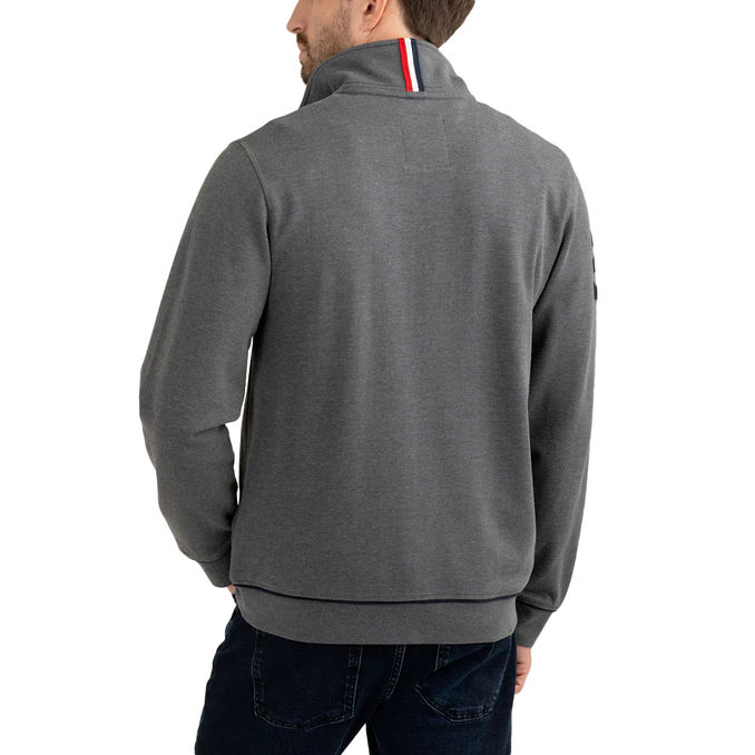 FULL ZIP SWEATSHIRT WITH AMERICAN DETAILS