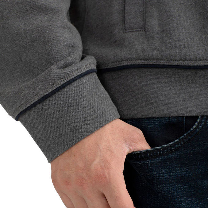 FULL ZIP SWEATSHIRT WITH AMERICAN DETAILS