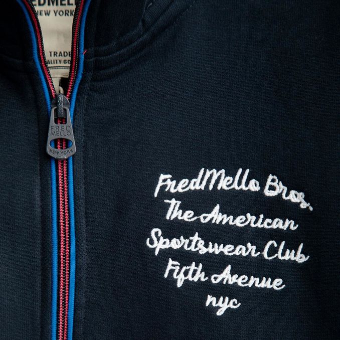 FULL ZIP SWEATSHIRT WITH AMERICAN DETAILS