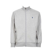 FULL ZIP SWEATSHIRT WITH LOGO Man Grey Navy FULL ZIP SWEATSHIRT WITH LOGO Man Grey Navy