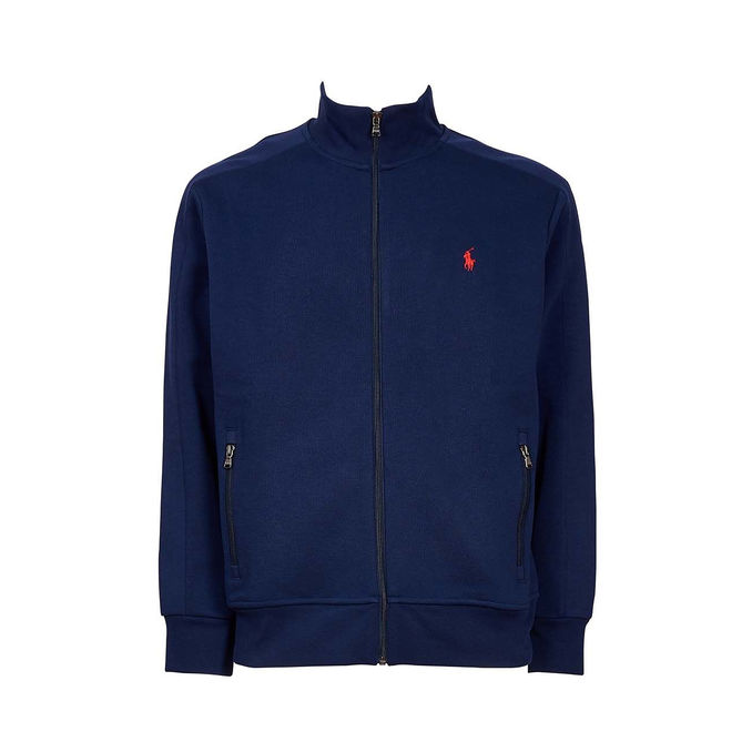 FULL ZIP SWEATSHIRT WITH LOGO Man Navy
