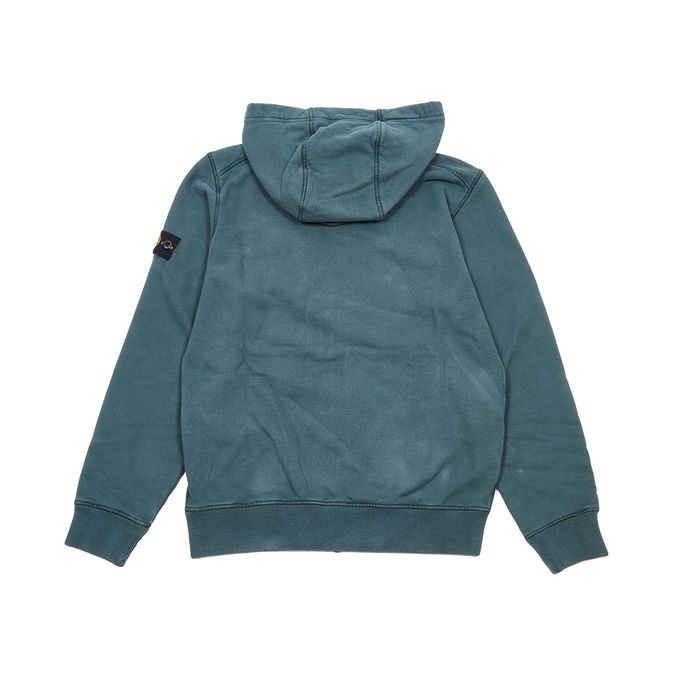 FULLZIP COTTON HOODIE Kids Petrol Verde
