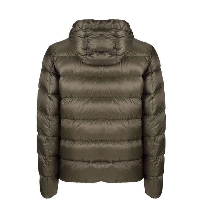 FULLZIP DOWN JACKET WITH HOOD Man Military green