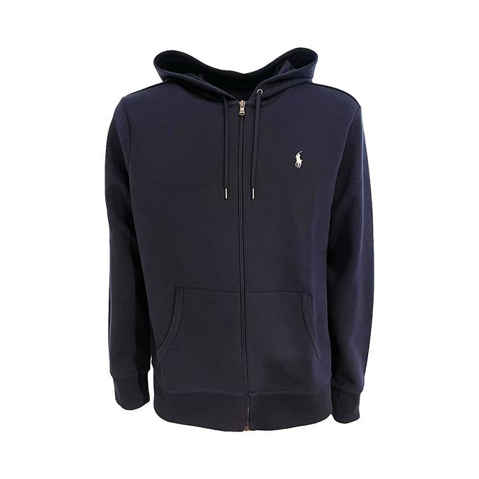 FULLZIP HOODIE IN TECHNICAL FABRIC Man Blue
