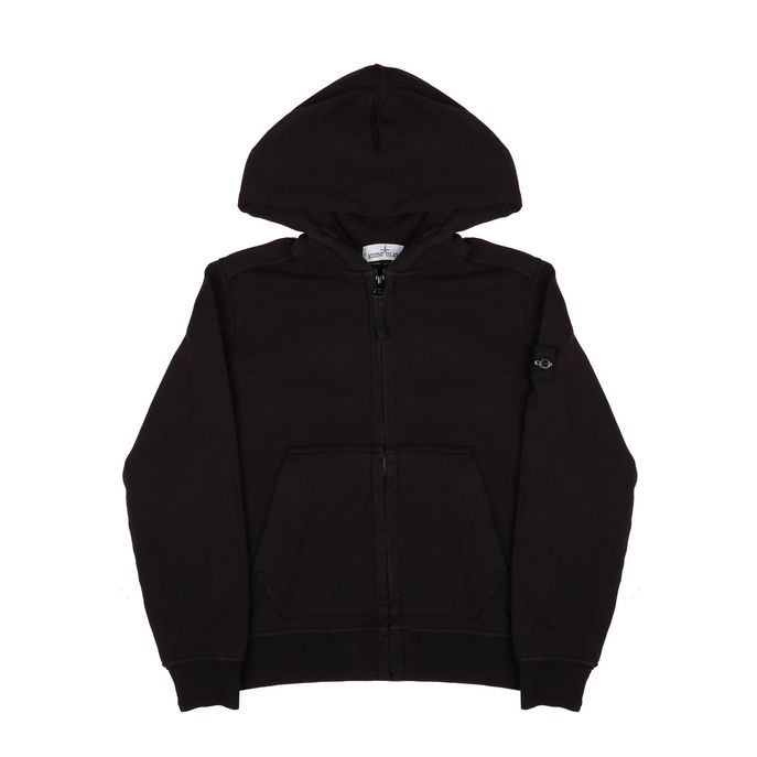 FULLZIP HOODIE WITH LOGO PATCH Kids Black