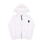 FULLZIP HOODIE WITH LOGO PATCH Kids White FULLZIP HOODIE WITH LOGO PATCH Kids White