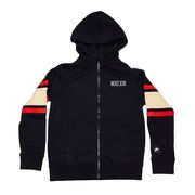 FULLZIP SWEATSHIRT WITH STRIPES HOOD AND LOGO Kid Black Beige Red FULLZIP SWEATSHIRT WITH STRIPES HOOD AND LOGO Kid Black Beige Red