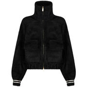 FUR-EFFECT BOMBER JACKET WITH ZIP FUR-EFFECT BOMBER JACKET WITH ZIP