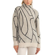 FUR-EFFECT TURTLENECK SWEATER WITH LUREX PATTERN FUR-EFFECT TURTLENECK SWEATER WITH LUREX PATTERN