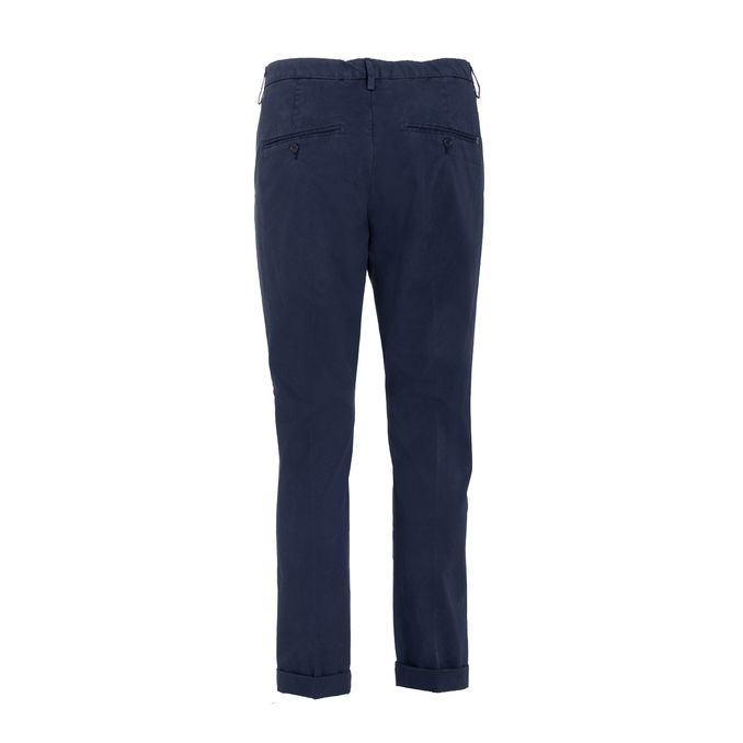 GAUBERT CHINO TROUSERS IN COTTON Man Navy