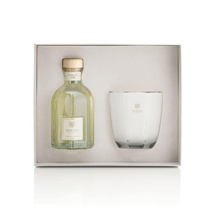 GIFT BOX FRAGRANCE GINGER LIME 500 ML WITH CANDLE