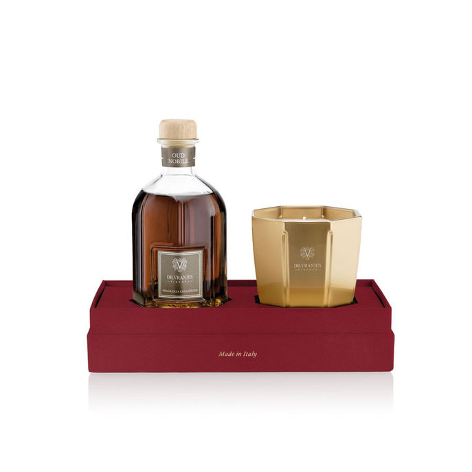 GIFT BOX FRAGRANCE OUD NOBILE 250 ML WITH GOLD CANDLE