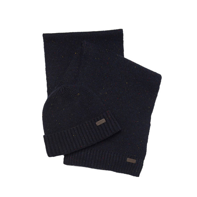 GIFT SET CARLTON FLECK BEANIE AND SCARF Man Navy