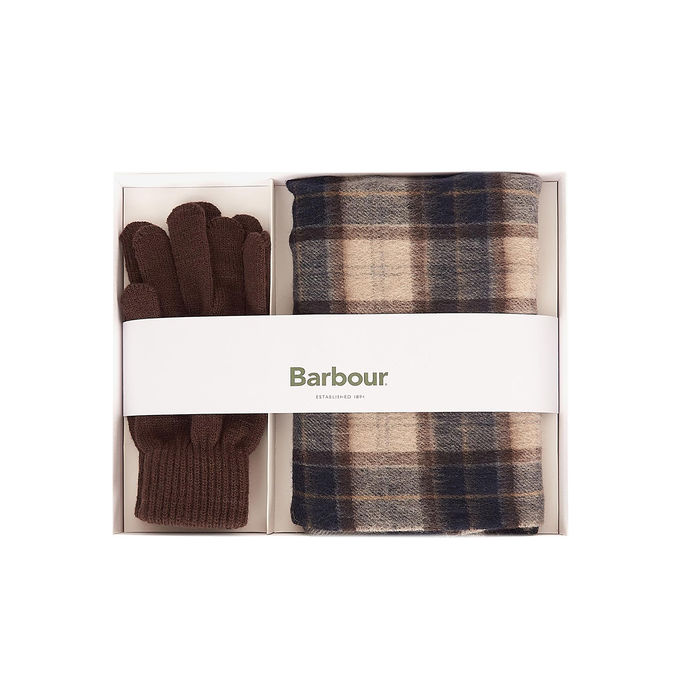 GIFT SET TARTAN SCARF AND GLOVES Man Autumn Dress