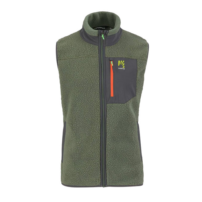 GILET 80'S PILE Man Thyme Black Sand