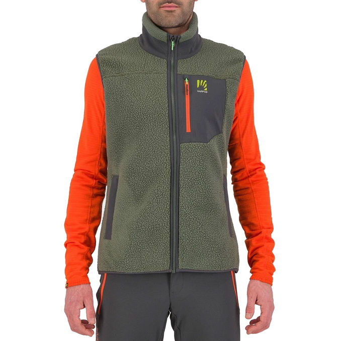 GILET 80'S PILE Man Thyme Black Sand