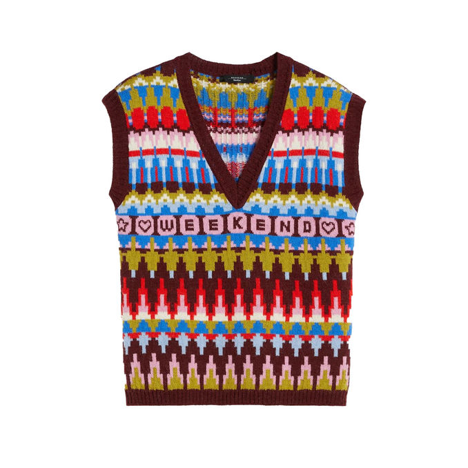 GILET JACQUARD ALIGI Woman Fairisle Patch