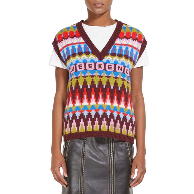 GILET JACQUARD ALIGI Woman Fairisle Patch