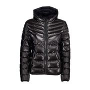 GLOSSY DOWN JACKET WITH IRREGULAR QUILTS Woman Black GLOSSY DOWN JACKET WITH IRREGULAR QUILTS Woman Black