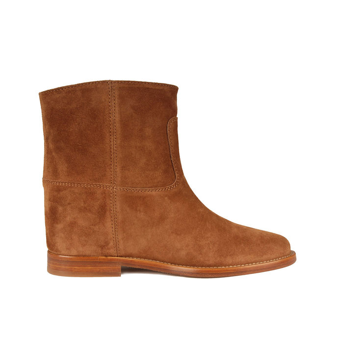 GOLD VELOUR ANKLE BOOTS Woman Martora