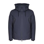 GORETEX PADDED JACKET WITH UNDETACHABLE HOOD AND HEAT-SEALED ZIP CLOSURE Man Navy GORETEX PADDED JACKET WITH UNDETACHABLE HOOD AND HEAT-SEALED ZIP CLOSURE Man Navy