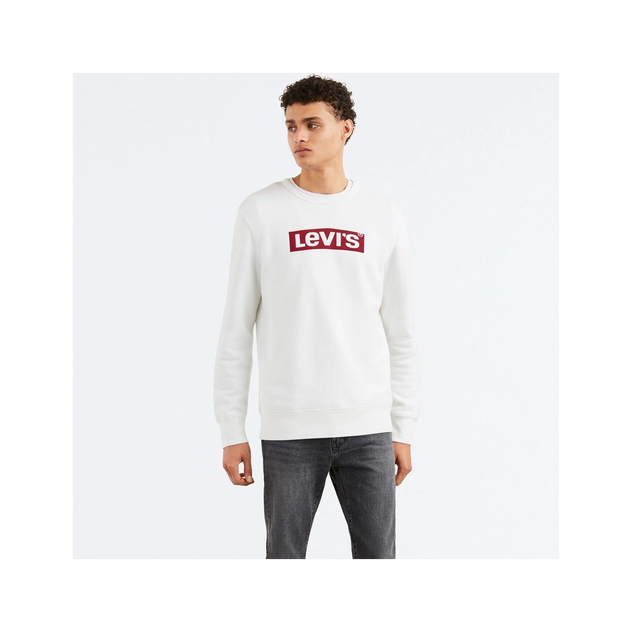 LEVIS GRAPHIC CREW B SWEATSHIRT Man White red | Mascheroni Sportswear