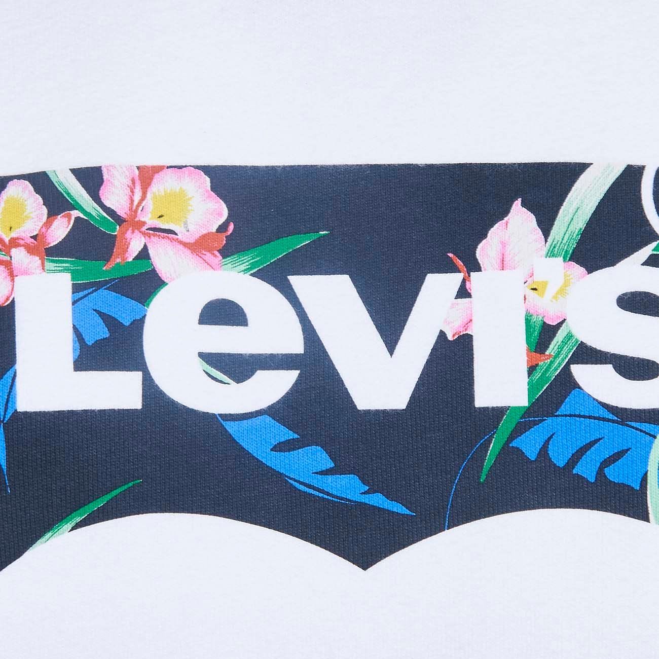 LEVIS GRAPHIC SPORT HOODIE WITH FLORAL LOGO Woman White Black Multicolor |  Mascheroni Sportswear