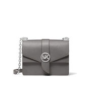 GREENWICH CROSSBODY IN SAFFIANO LEATHER Woman Heather grey GREENWICH CROSSBODY IN SAFFIANO LEATHER Woman Heather grey