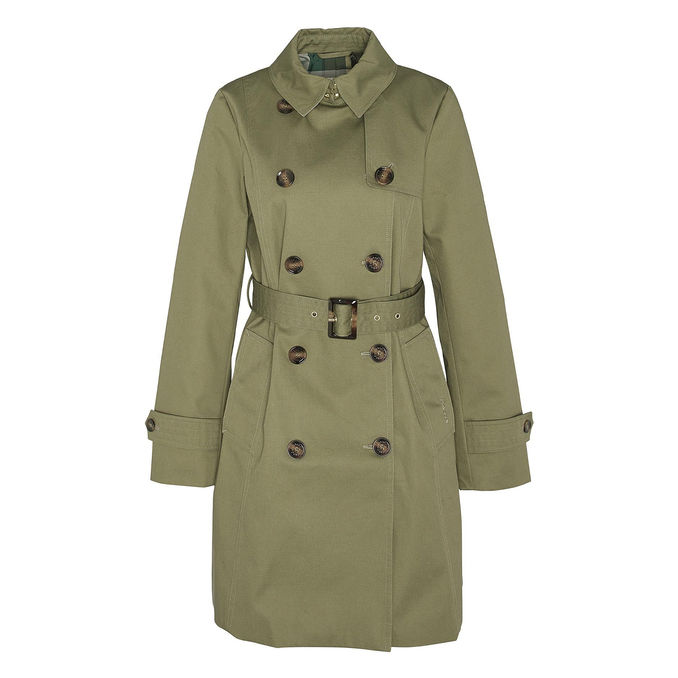 GRETA TRENCH Woman Olive Ancient Popla