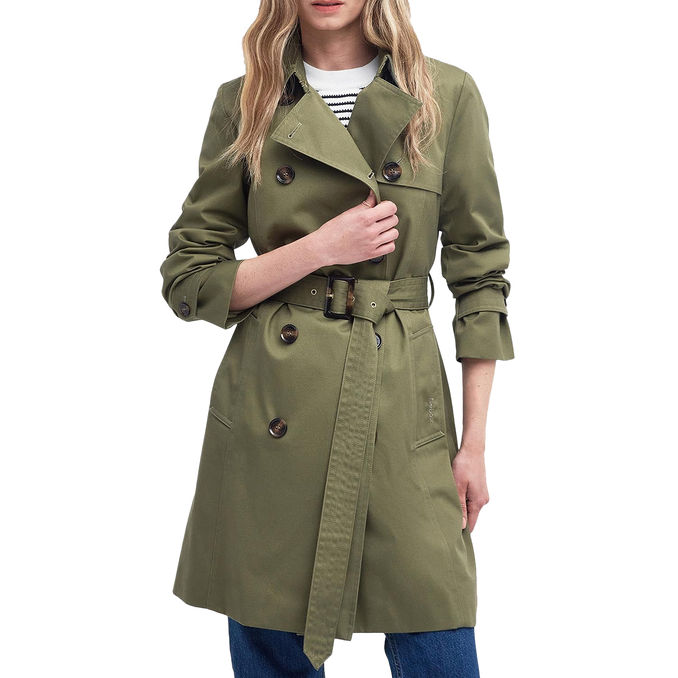 GRETA TRENCH Woman Olive Ancient Popla