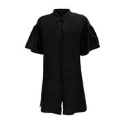 GRU VISCOSA LINEN DRESS Woman Black GRU VISCOSA LINEN DRESS Woman Black