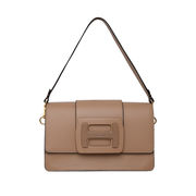 H BAG SHOULDER STRAP LEATHER WITH HANDLE Woman Sahara Dark H BAG SHOULDER STRAP LEATHER WITH HANDLE Woman Sahara Dark