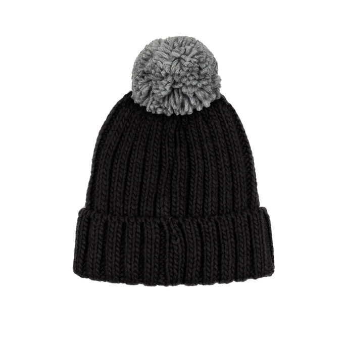 HAT BOX MIXED WOOL Man Nero Graphite Melange