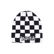 HAT WITH LAPEL WITH CHESS Unisex Black White  HAT WITH LAPEL WITH CHESS Unisex Black White