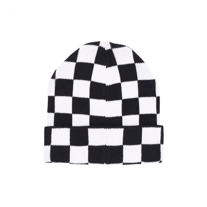 HAT WITH LAPEL WITH CHESS Unisex Black White