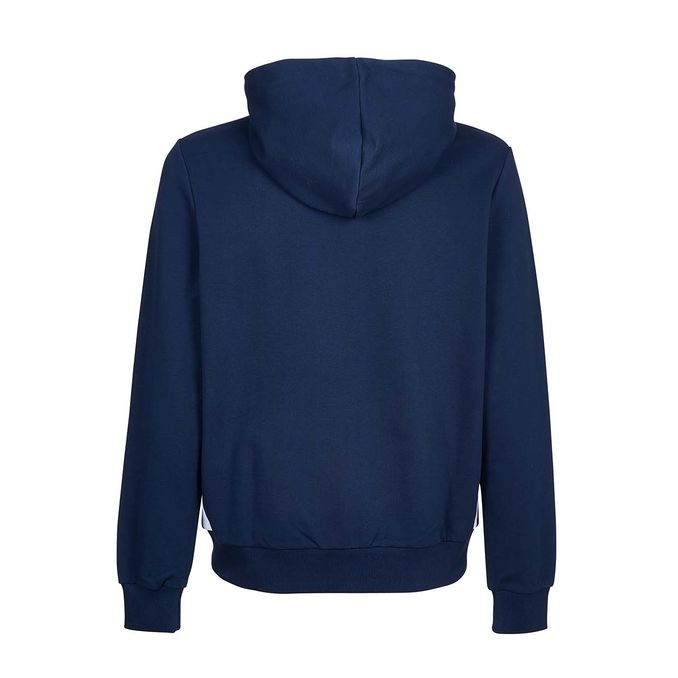 HEIRTAGE SWEATSHIRT WITH HOOD AND SIDE BANDS Man Blue