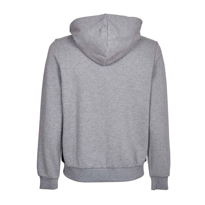 HEIRTAGE SWEATSHIRT WITH HOOD AND SIDE BANDS Man Dark Grey