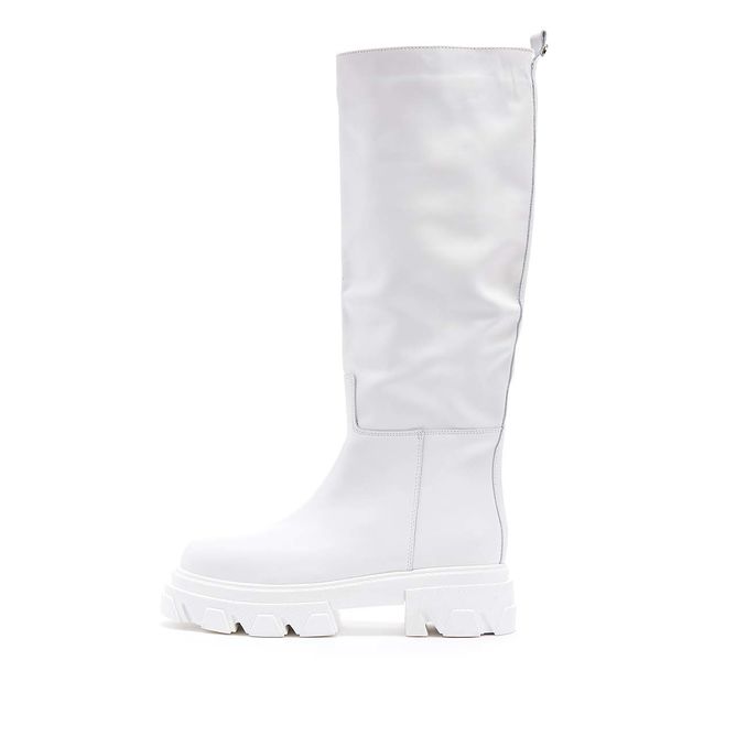 HIGH CALFSKIN BOOTS Woman White