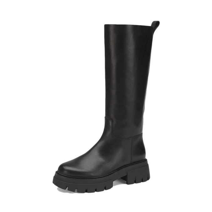 HIGH LEG BOOTS WITH ZIP Woman Black