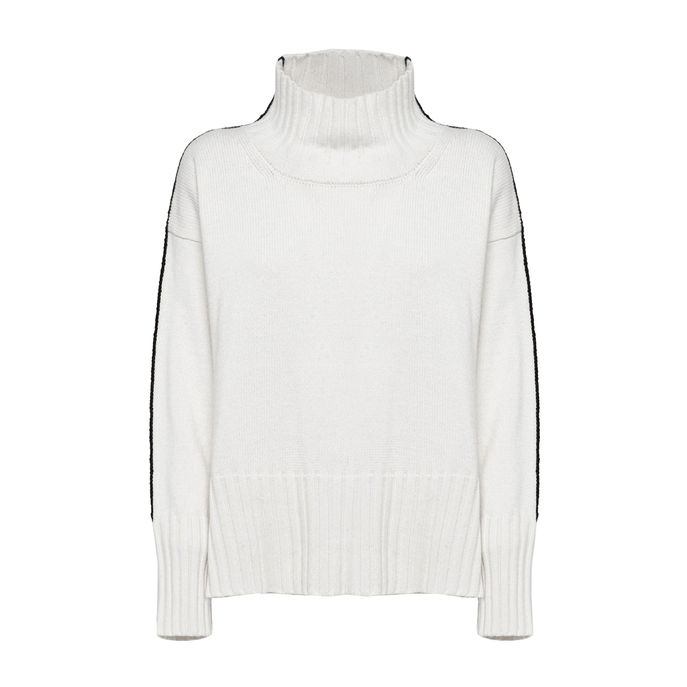 HIGH NECK JACKET  Woman Milk