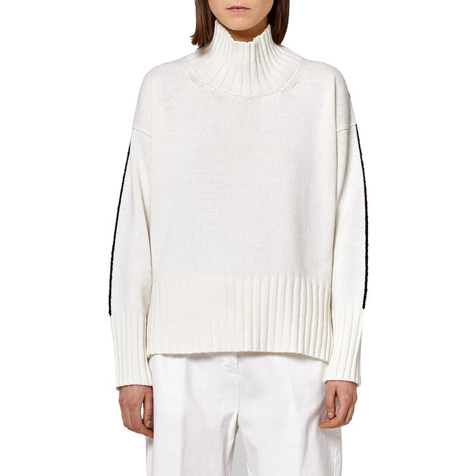 HIGH NECK JACKET  Woman Milk