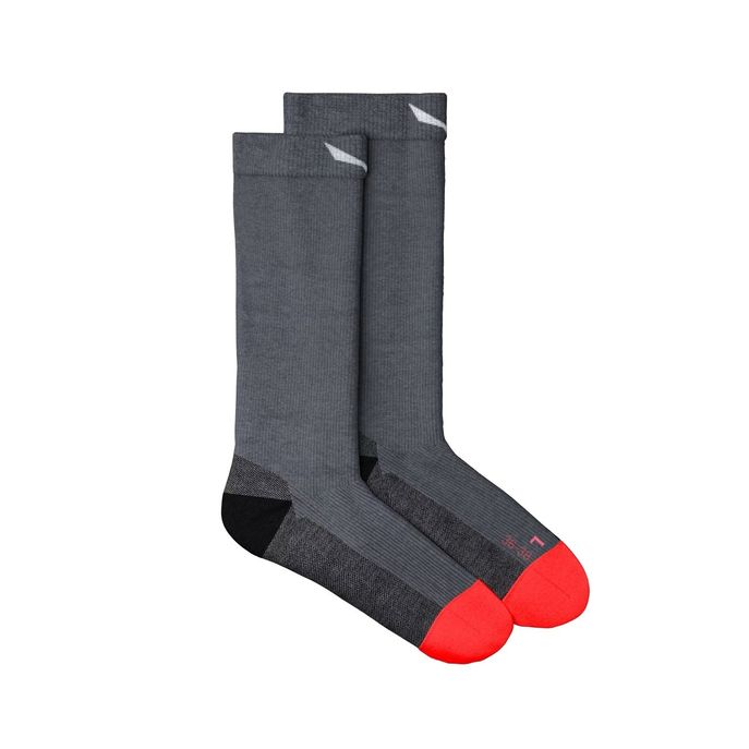 HIGH SOCKS MOUNTAIN TRAINER LANA MERINO Woman Grey Melange