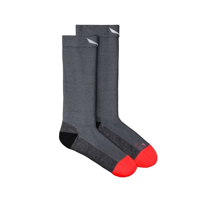 HIGH SOCKS MOUNTAIN TRAINER LANA MERINO Woman Grey Melange