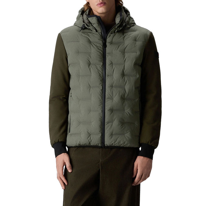 HOLZER SJN BMAT BI-MATERIAL JACKET WITH JACQUARD QUILT