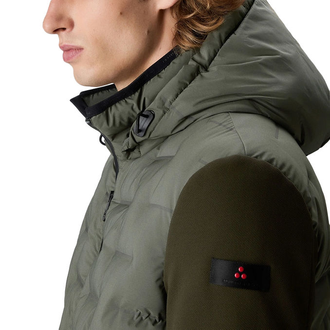 HOLZER SJN BMAT BI-MATERIAL JACKET WITH JACQUARD QUILT